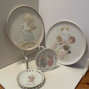 Vintage Precious Moments Plates Lot Of 4
